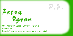 petra ugron business card
